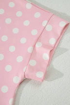 Polka Dot Mock Neck Top & Pants Set