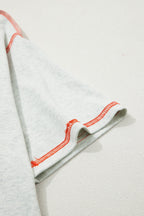 Reversible Contrast Stitching Mock Neck T-Shirt