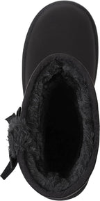 Women's Suede Mid-Calf Snow Boots with Side Bows
