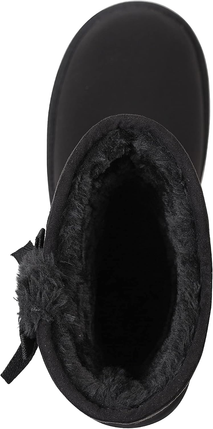 Women's Suede Mid-Calf Snow Boots with Side Bows