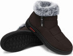 Women's Waterproof Platform Snow Boots, Fleece-Lined Ankle