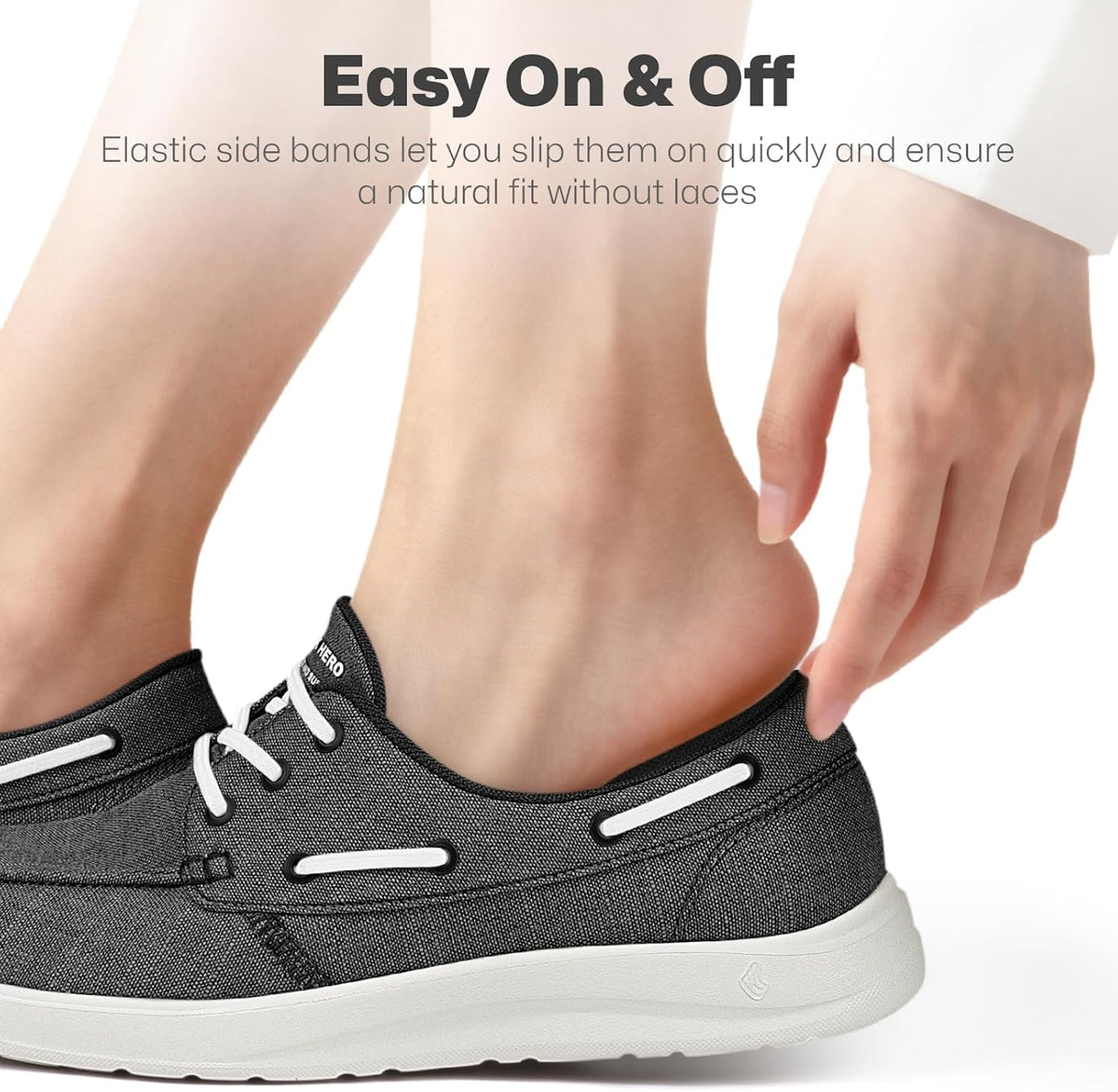 Women's Slip-On Walking Shoes with Arch Support, Lightweight