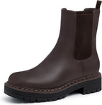 Women's Low Heel Chelsea Platform Ankle Boots