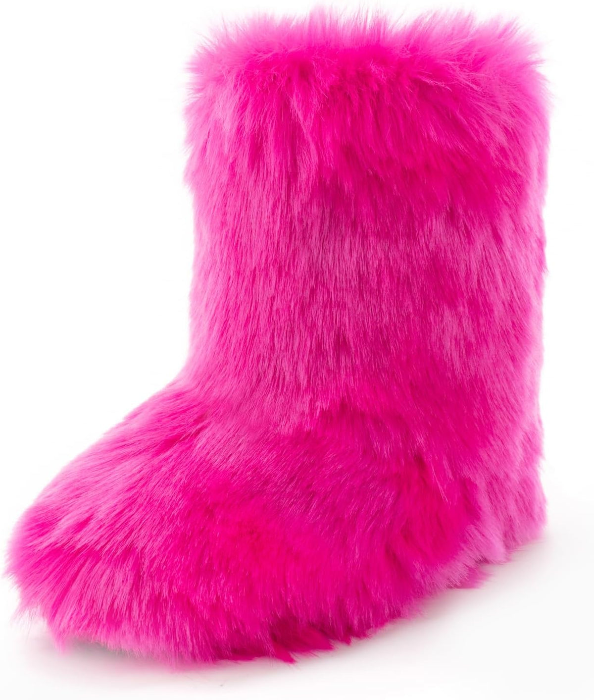 Women's Faux Fur Mid-Calf Snow Boots with Round Toe
