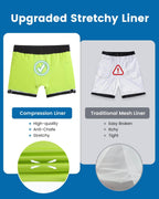 Mens Swim Trunks Compression Liner Quick Dry Zipper Pockets - VacationGrabs