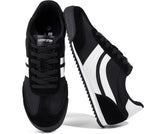 Women's Retro Tennis Sneakers - Nylon & Suede Slim Fit
