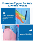 Mens Swim Trunks Compression Liner Quick Dry Zipper Pockets - VacationGrabs