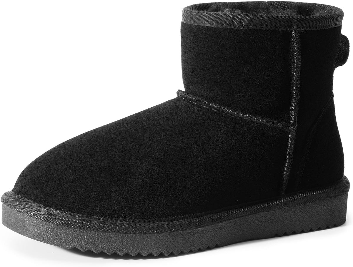 Women's Suede Mini Snow Boots with Faux Fur Lining