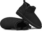 Women's Genuine Suede Ankle Boots with Fleece Lining