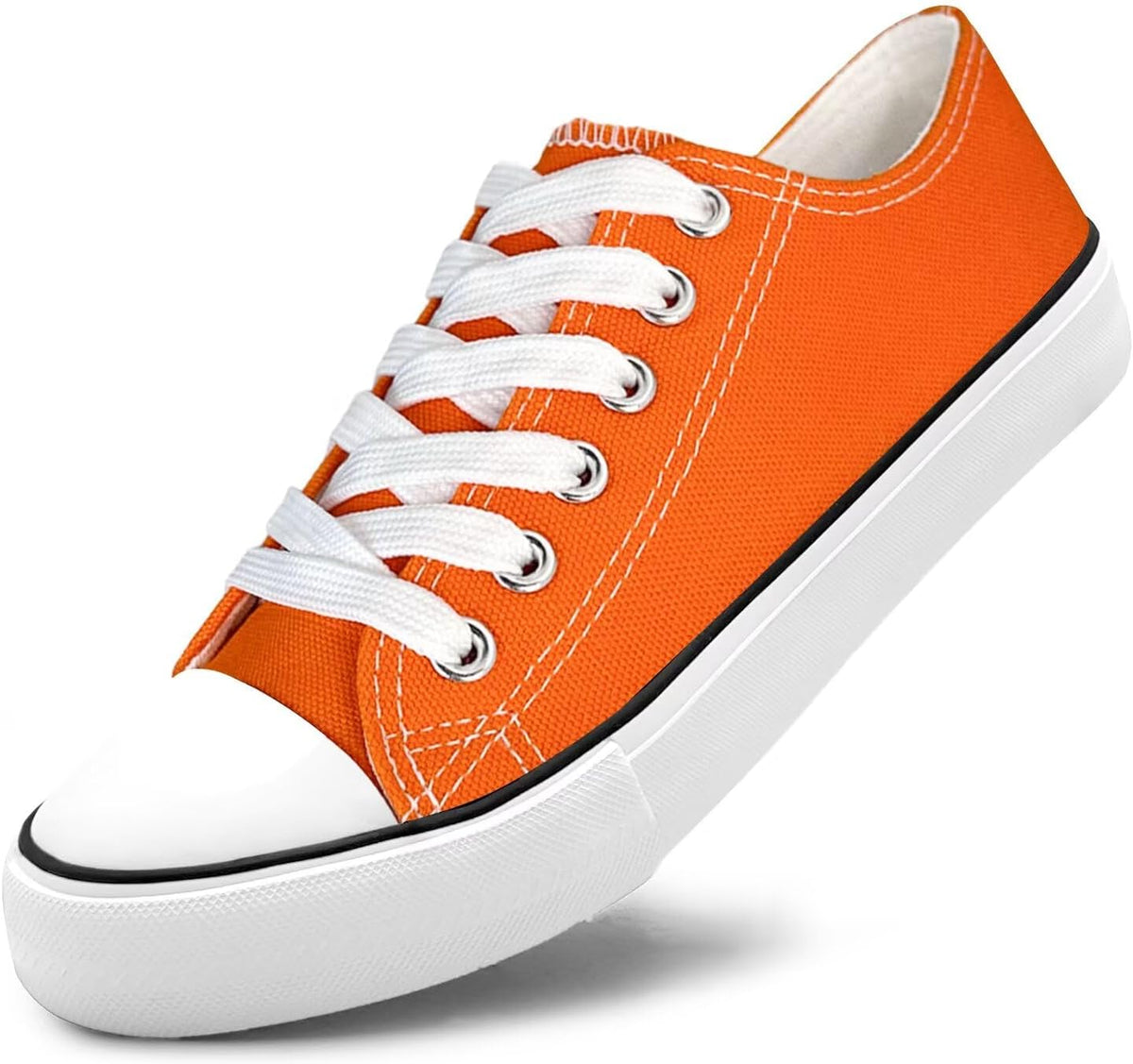 Unisex Low Top Canvas Sneakers with Rubber Toe Cap
