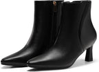 Women's Pointed-Toe Kitten Heel Ankle Boots, Side Zip