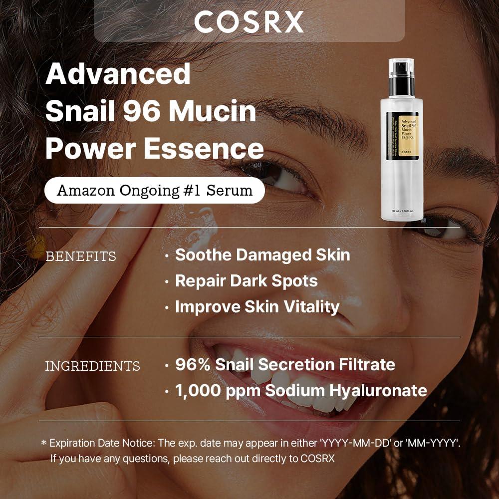 Women's Personal Care - Beauty Snail Mucin 96% Power Repairing Essence 3.38 fl.oz 100ml Hydrating Serum
