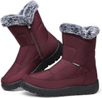 Women's Waterproof Faux Fur-Lined Snow Ankle Boots