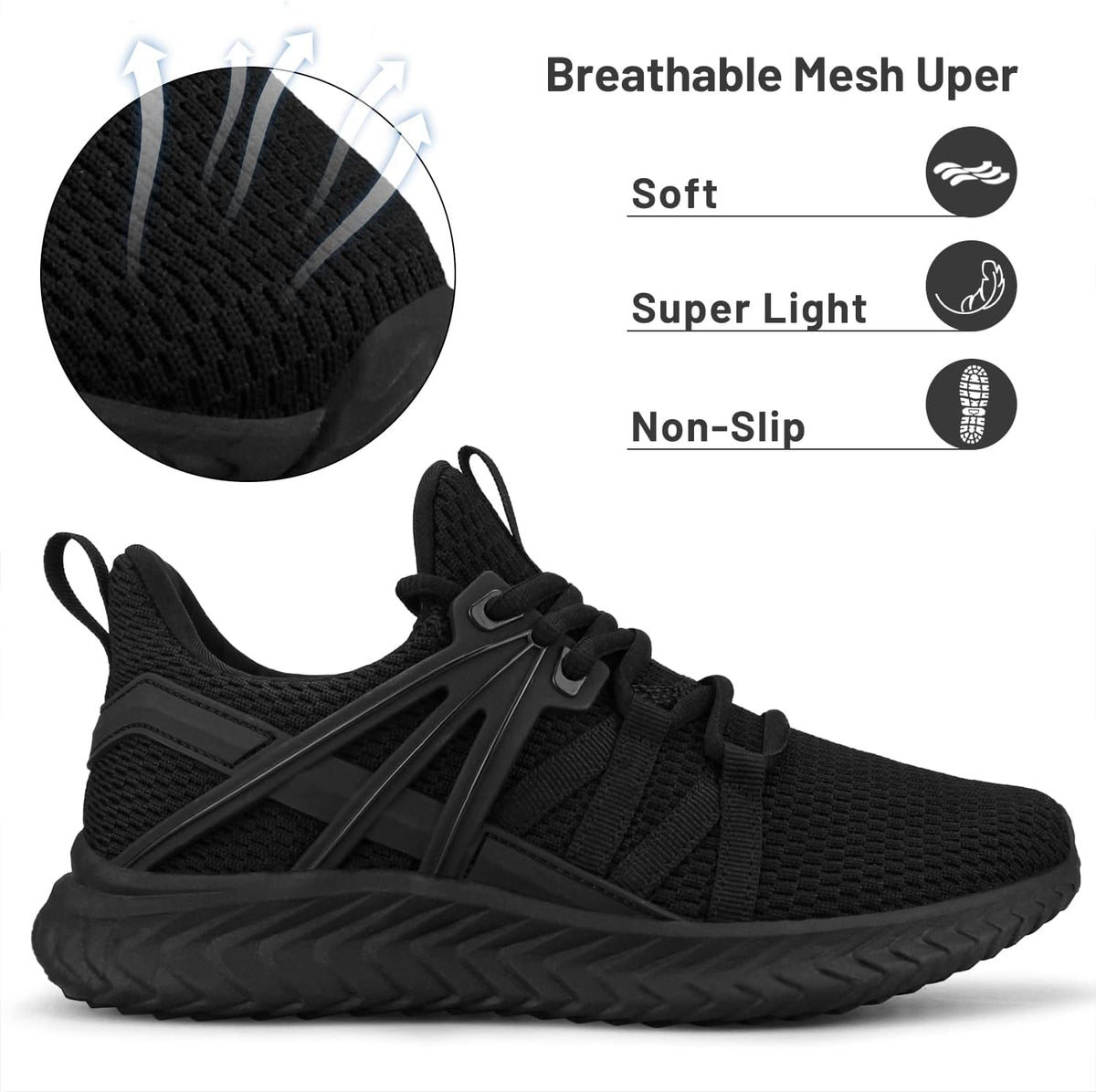 Women's Slip-On Knit Mesh Sneakers for Walking and Travel