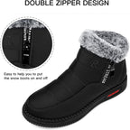 Women's Waterproof Platform Snow Boots, Fleece-Lined Ankle