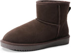 Women's Suede Mini Snow Boots with Faux Fur Lining