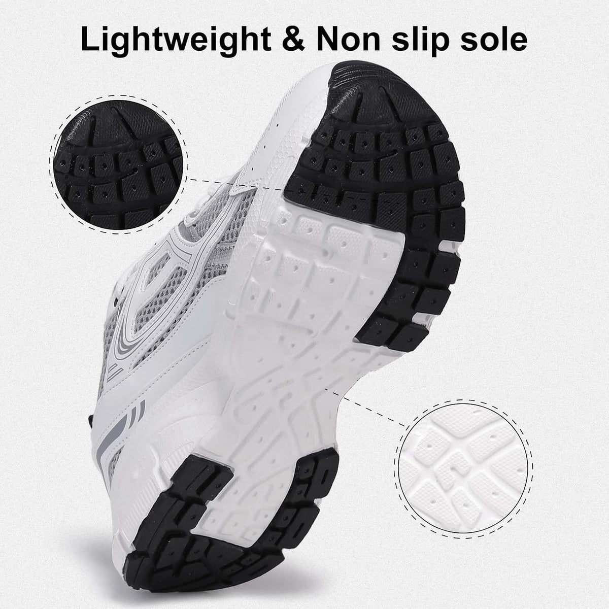 Women's Chunky Platform Sneakers with Mesh and Leather Upper