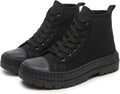 Women's White High Top Platform Canvas Sneakers