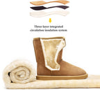 Women's Waterproof Rubber Snow Boots with Non-Slip Sole