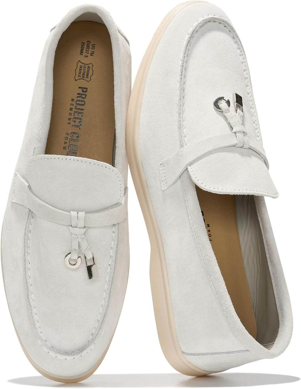 Women's Genuine Leather Slip-On Loafers with Memory Foam