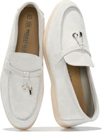 Women's Genuine Leather Slip-On Loafers with Memory Foam