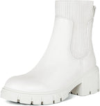 Women's Chunky Heel Platform Chelsea Ankle Boots