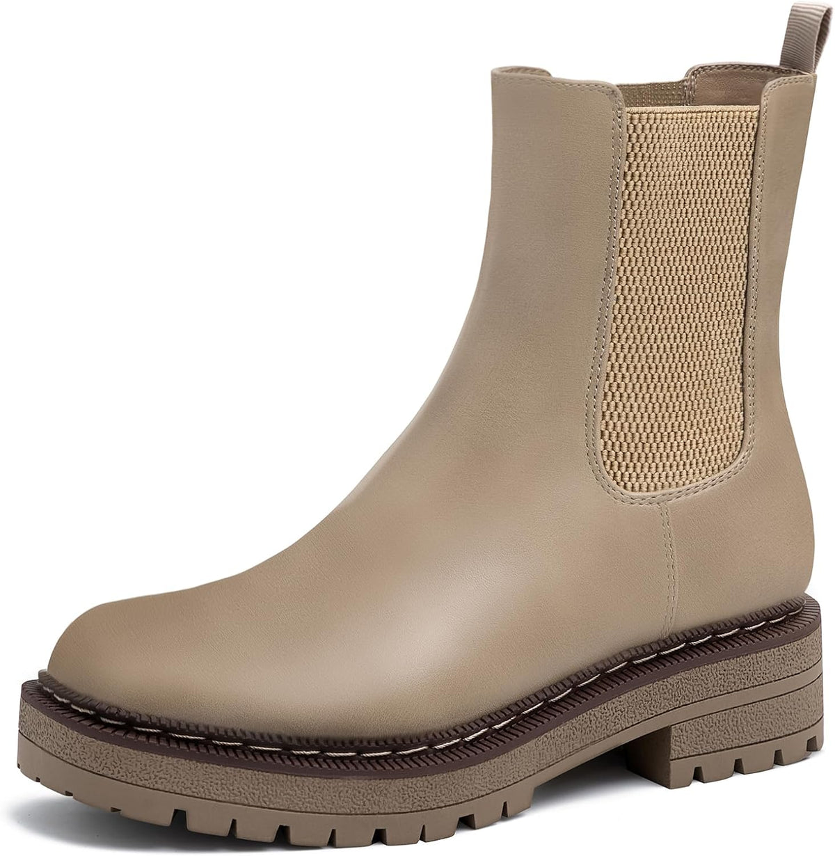 Women's Low Heel Chelsea Platform Ankle Boots