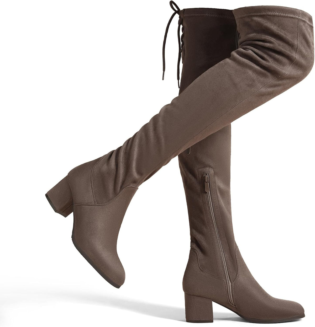 Women's Over-the-Knee Thigh High Block Heel Boots