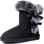 Women's Mid-Calf Snow Boots with Faux Fur Lining