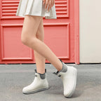 Women's Waterproof Chelsea Deck Boots, Slip-On Rubber Rain Boots