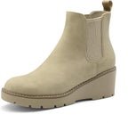 Women's Platform Wedge Chelsea Ankle Boots, Nubuck & Suede