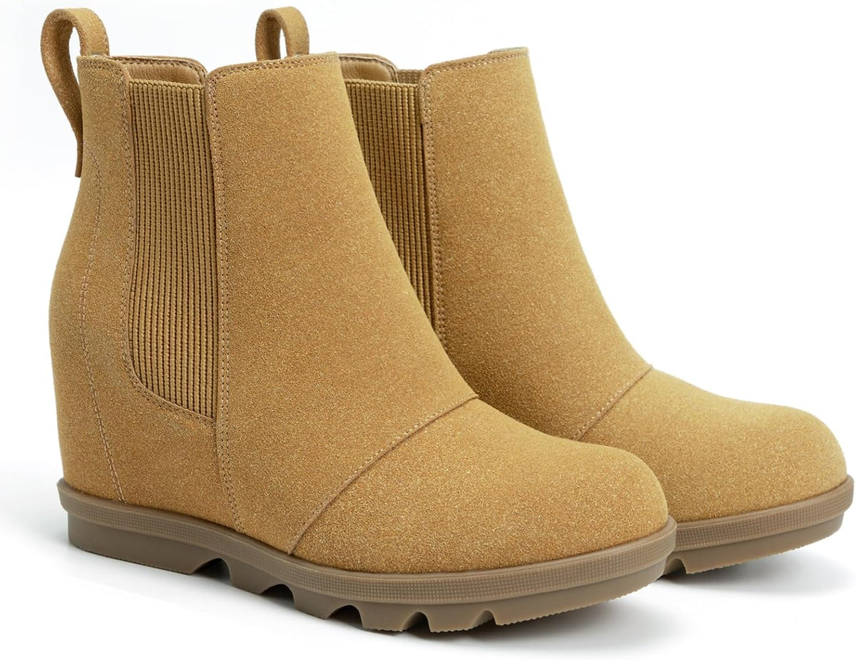 Women's Chelsea Wedge Ankle Boots with Hidden 2.55" Heel