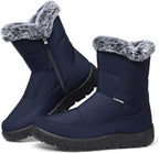 Women's Waterproof Faux Fur-Lined Snow Ankle Boots