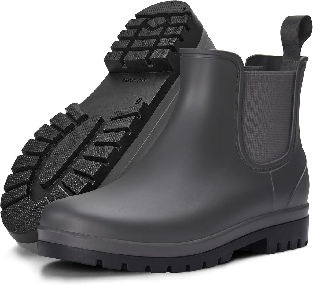 Women's Waterproof Chelsea Ankle Rain Boots, Matte Finish