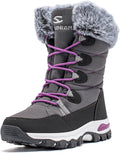 Women's Waterproof Mid-Calf Snow Boots with Faux Fur Collar