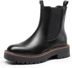 Women's Chunky Heel Chelsea Ankle Boots, Slip-On Booties