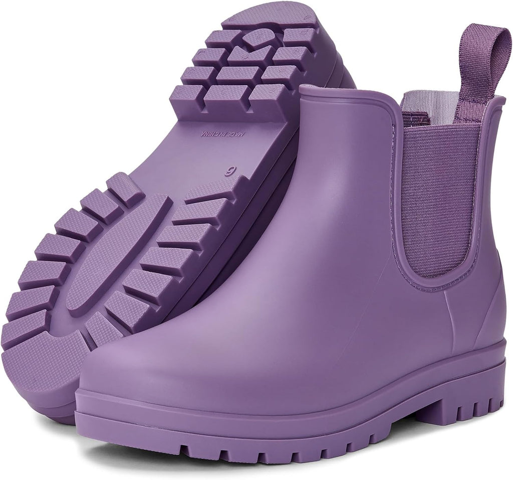 Women's Waterproof Chelsea Ankle Rain Boots, Matte Finish
