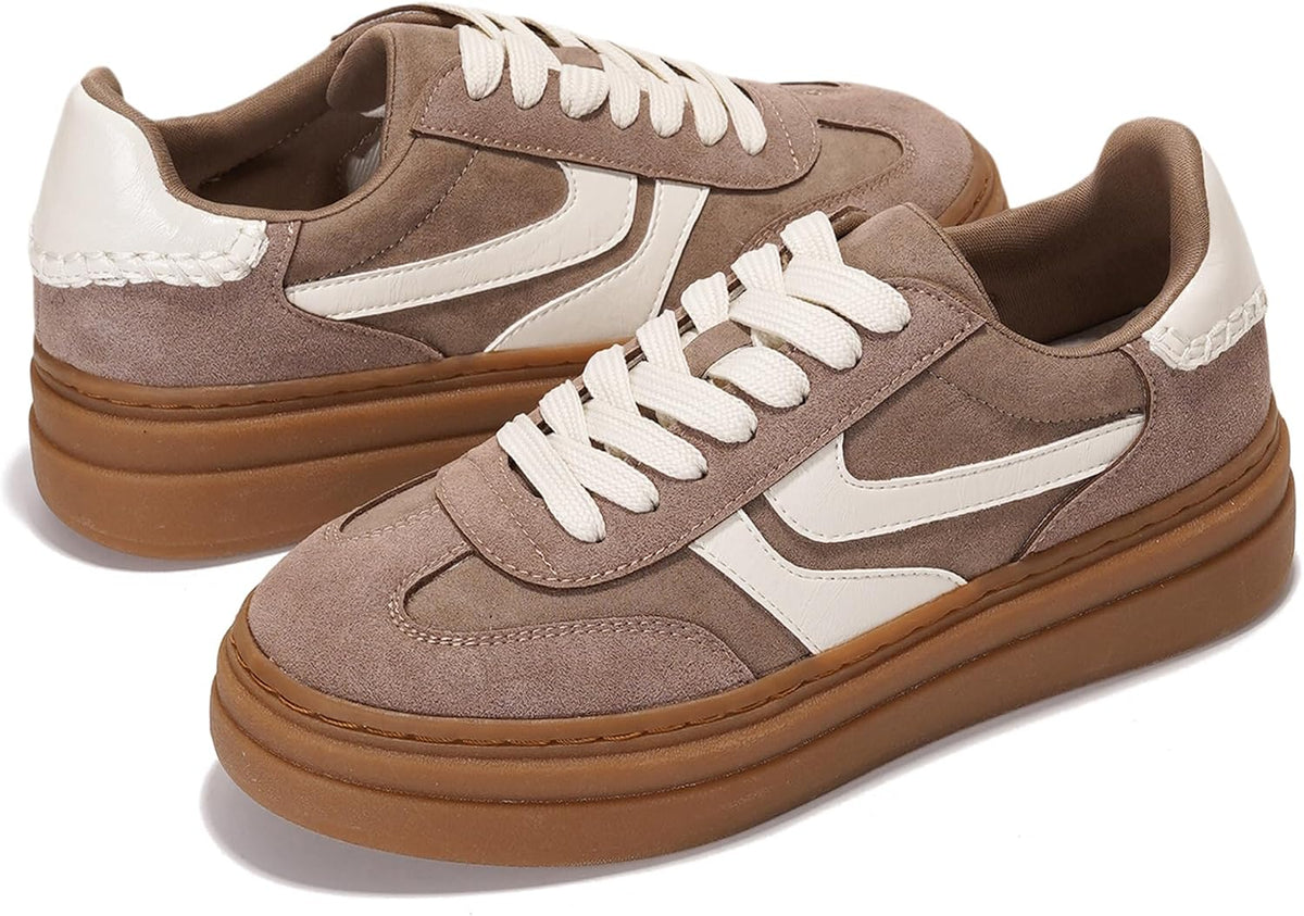 Women's Platform Sneakers with Memory Foam Insole, Lace-Up