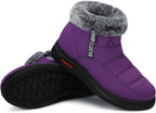 Women's Waterproof Platform Snow Boots, Fleece-Lined Ankle