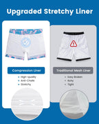 Mens Swim Trunks Compression Liner Quick Dry Zipper Pockets - VacationGrabs