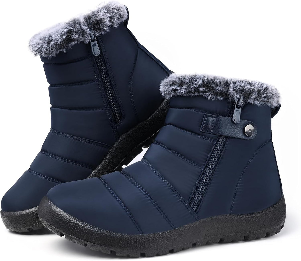 Women's Waterproof Snow Boots with Faux Fur Lining, Non-Slip