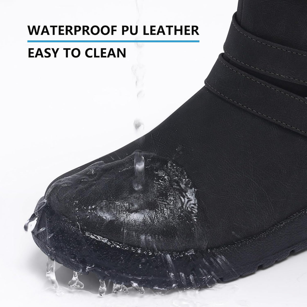 Women's Waterproof Fur Lined Snow Ankle Boots, Slip-On