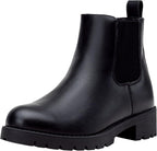 Women's Pull-On Chelsea Ankle Boots with Low Block Heel