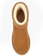 Women's Suede Mini Snow Boots with Faux Fur Lining