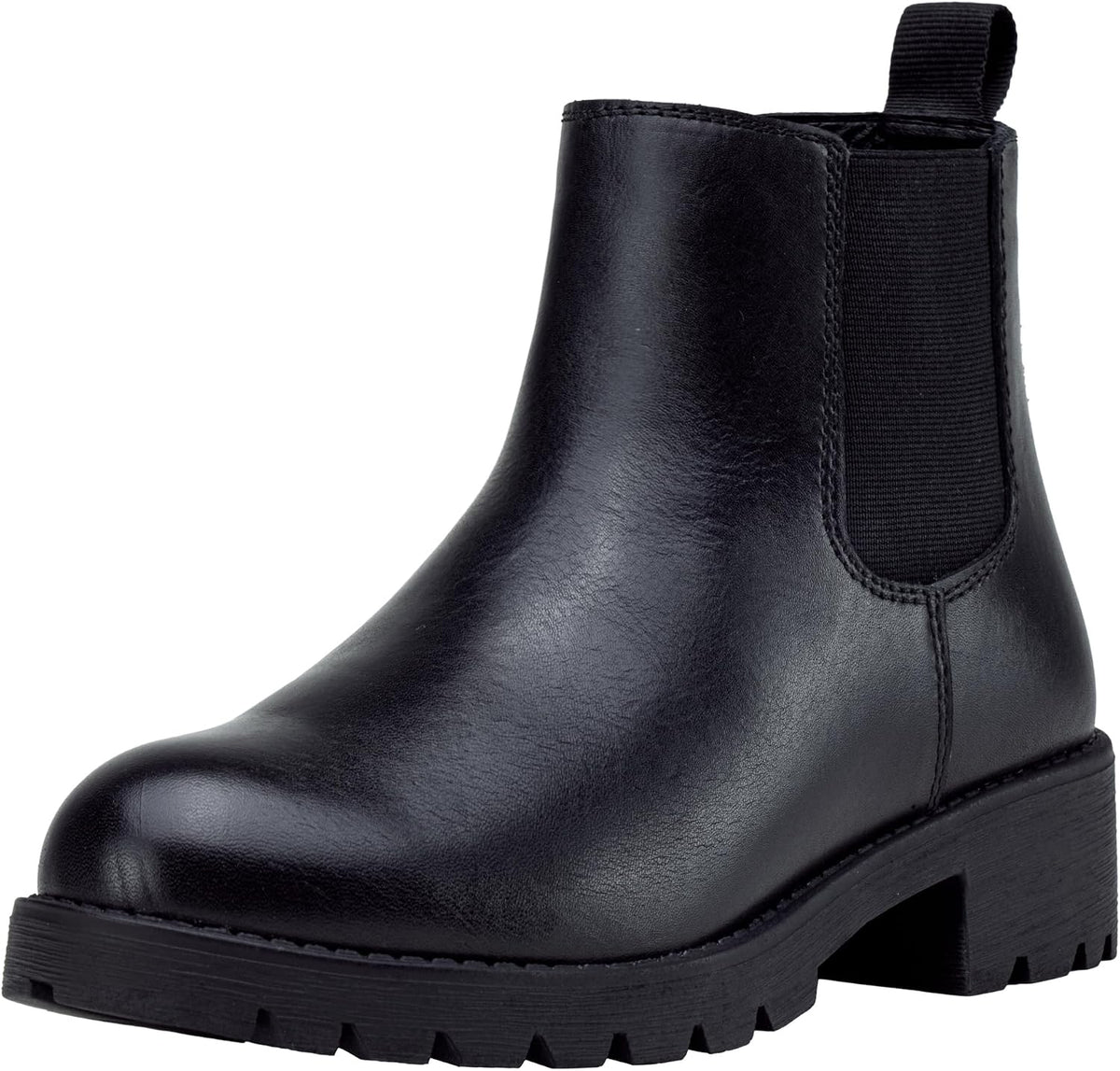Women's Pull-On Chelsea Ankle Boots with Low Block Heel