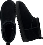 Women's Suede Ankle Boots with Faux Fur Lining & Memory Foam