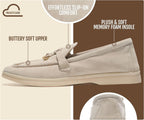 Women's Genuine Leather Slip-On Loafers with Memory Foam