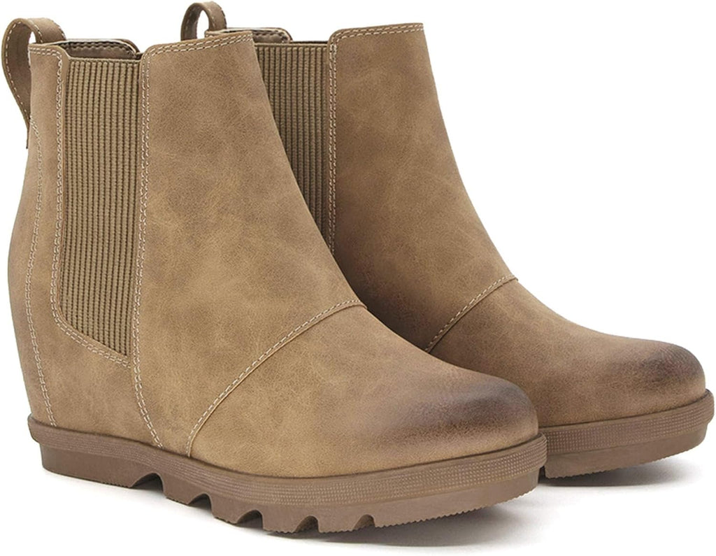 Women's Chelsea Wedge Ankle Boots with Hidden 2.55" Heel