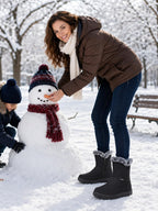 Women's Waterproof Faux Fur-Lined Snow Ankle Boots