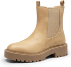 Women's Chunky Heel Chelsea Ankle Boots, Slip-On Booties